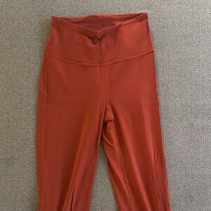 High-Waisted Rust flare nulu leggings